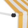 Toldo manual retráctil 100 cm naranja y blanco a rayas de , Toldos - Ref: Foro24-145831, Precio: 87,27 €, Descuento: %