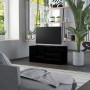 Glossy black plywood TV cabinet 80x34x36 cm by , TV Furniture - Ref: Foro24-801857, Price: 49,23 €, Discount: %