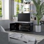 Glossy black plywood TV cabinet 80x34x36 cm by , TV Furniture - Ref: Foro24-801857, Price: 49,99 €, Discount: %