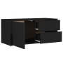 Glossy black plywood TV cabinet 80x34x36 cm by , TV Furniture - Ref: Foro24-801857, Price: 49,99 €, Discount: %