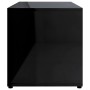 Glossy black plywood TV cabinet 80x34x36 cm by , TV Furniture - Ref: Foro24-801857, Price: 49,99 €, Discount: %