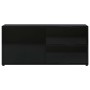 Glossy black plywood TV cabinet 80x34x36 cm by , TV Furniture - Ref: Foro24-801857, Price: 49,99 €, Discount: %