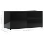 Mueble TV madera contrachapada negro brillante 80x34x36 cm de , Muebles TV - Ref: Foro24-801857, Precio: 49,23 €, Descuento: %