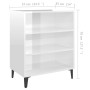 Glossy white plywood sideboard 57x35x70 cm by , Sideboards - Ref: Foro24-806064, Price: 43,50 €, Discount: %