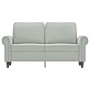 2-Sitzer-Sofa aus hellgrauem Samt, 120 cm von , Sofas - Ref: Foro24-359519, Preis: 245,82 €, Rabatt: %