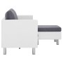 3-seater sofa with white synthetic leather cushions by , Sofas - Ref: Foro24-282286, Price: 418,14 €, Discount: %