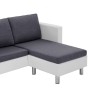 3-Sitzer-Sofa mit weißen Kunstlederkissen von , Sofas - Ref: Foro24-282286, Preis: 418,14 €, Rabatt: %