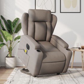 Sillón de masaje eléctrico reclinable elevable tela taupé de , Sillones - Ref: Foro24-3204526, Precio: 338,99 €, Descuento: %