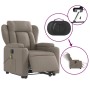 Liftable reclining electric massage chair taupe fabric by , Armchairs - Ref: Foro24-3204526, Price: 344,26 €, Discount: %