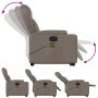 Liftable reclining electric massage chair taupe fabric by , Armchairs - Ref: Foro24-3204526, Price: 344,26 €, Discount: %