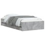 Cama con cajones madera de ingeniería gris hormigón 75x190 cm de , Camas y somieres - Ref: Foro24-3207332, Precio: 136,67 €, ...