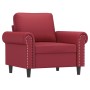 Sillón cuero sintético rojo tinto 60 cm de , Sofás - Ref: Foro24-359497, Precio: 170,88 €, Descuento: %