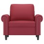 Sillón cuero sintético rojo tinto 60 cm de , Sofás - Ref: Foro24-359497, Precio: 170,88 €, Descuento: %