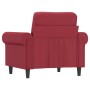 Sillón cuero sintético rojo tinto 60 cm de , Sofás - Ref: Foro24-359497, Precio: 170,88 €, Descuento: %