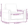 Roter Kunstledersessel 60 cm von , Sofas - Ref: Foro24-359497, Preis: 170,88 €, Rabatt: %