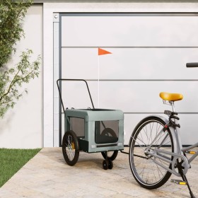 Pet Bicycle Trailer Iron Oxford Cloth Gray Black by , pet strollers - Ref: Foro24-93944, Price: 108,52 €, Discount: %