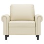 Sillón cuero sintético crema 60 cm de , Sofás - Ref: Foro24-359495, Precio: 181,99 €, Descuento: %