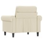 Sillón cuero sintético crema 60 cm de , Sofás - Ref: Foro24-359495, Precio: 181,99 €, Descuento: %