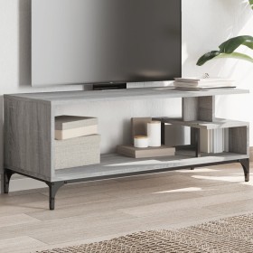 Mueble de TV madera de ingeniería y acero roble 102x40x41 cm de , Muebles TV - Ref: Foro24-842414, Precio: 55,99 €, Descuento: %