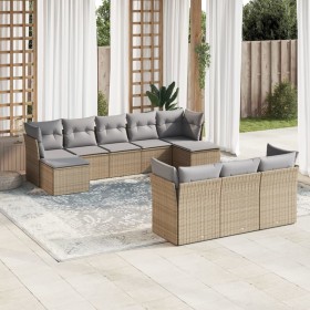 Set Gartensofas mit beigen Kissen 10 Stück synthetisches Rattan von , Gartensets - Ref: Foro24-3250168, Preis: 689,23 €, Raba...