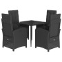 Set de muebles jardín 5 pzas con cojines ratán sintético negro de , Conjuntos de jardín - Ref: Foro24-3212312, Precio: 641,99...