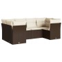 Set of 6 garden sofas and brown synthetic rattan cushions by , Garden sets - Ref: Foro24-3218113, Price: 402,99 €, Discount: %