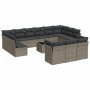 Set mit 14 Gartensofas mit Kissen synthetisches Rattangrau von , Gartensets - Ref: Foro24-3250299, Preis: 923,63 €, Rabatt: %