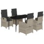 Set comedor de jardín 5 pzas cojines ratán sintético gris claro de , Conjuntos de jardín - Ref: Foro24-3212414, Precio: 666,2...