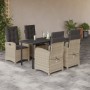 Set comedor de jardín 5 pzas cojines ratán sintético gris claro de , Conjuntos de jardín - Ref: Foro24-3212423, Precio: 624,5...