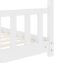 Estructura de cama infantil madera maciza pino blanco 80x160 cm de vidaXL, Cunas y camas para niños - Ref: Foro24-283368, Pre...