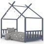 Children's bed frame solid gray pine wood 90x200 cm by vidaXL, Cribs and beds for children - Ref: Foro24-283372, Price: 271,2...