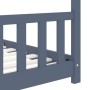 Children's bed frame solid gray pine wood 90x200 cm by vidaXL, Cribs and beds for children - Ref: Foro24-283372, Price: 271,2...