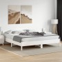 White pine wood bed frame with headboard 200x200cm by , Beds and slatted bases - Ref: Foro24-3216189, Price: 225,99 €, Discou...