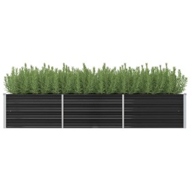 Anthracite gray galvanized steel flower bed 240x80x45 cm by vidaXL, Pots and planters - Ref: Foro24-45727, Price: 55,07 €, Di...