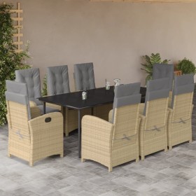 9-teiliges Garten-Esszimmer-Set mit Kissen synthetisches Rattan beige von , Gartensets - Ref: Foro24-3212399, Preis: 1,00 €, ...