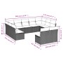 Garden sofa set 11 pieces and gray synthetic rattan cushions by , Garden sets - Ref: Foro24-3250189, Price: 627,99 €, Discoun...