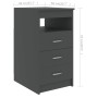 Gray plywood chest of drawers 40x50x76 cm by , Lockers and storage cabinets - Ref: Foro24-801807, Price: 131,09 €, Discount: %