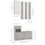 Mueble de entrada contrachapada gris hormigón 100x25x76,5 cm de , Armarios roperos - Ref: Foro24-802844, Precio: 116,92 €, De...