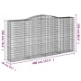 Gabion baskets 8 units arch shape iron 400x50x200/220 cm by , Pots and planters - Ref: Foro24-3147067, Price: 2,00 €, Discoun...