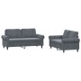 Two-piece dark gray velvet sofa set with cushions by , Sofas - Ref: Foro24-3202211, Price: 511,72 €, Discount: %