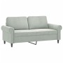 Two-piece light gray velvet sofa set with cushions by , Sofas - Ref: Foro24-3202230, Price: 526,92 €, Discount: %