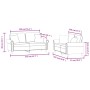 Sofagarnitur mit 2 Stück hellgrauen Samtkissen von , Sofas - Ref: Foro24-3202230, Preis: 530,48 €, Rabatt: %