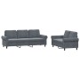 Set von Sofas mit 2 Stück dunkelgrauen Samtkissen von , Sofas - Ref: Foro24-3202251, Preis: 573,98 €, Rabatt: %