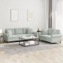 Two-piece light gray velvet sofa set with cushions by , Sofas - Ref: Foro24-3202270, Price: 584,39 €, Discount: %