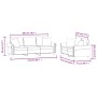 Sofagarnitur mit 2 Stück hellgrauen Samtkissen von , Sofas - Ref: Foro24-3202270, Preis: 584,39 €, Rabatt: %