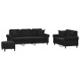 Sofagarnitur mit 3 Stück schwarzen Samtkissen von , Sofas - Ref: Foro24-3202285, Preis: 622,09 €, Rabatt: %