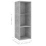 Set de muebles de salón 4 pzas madera ingeniería gris hormigón de , Muebles TV - Ref: Foro24-3079776, Precio: 148,44 €, Descu...