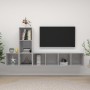 3-piece living room furniture set in gray concrete engineered wood by , TV Furniture - Ref: Foro24-3079830, Price: 129,72 €, ...