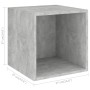 3 Stück Holzwerkstoff Wohnzimmermöbel Set Beton Grau von , TV-Möbel - Ref: Foro24-3079830, Preis: 129,72 €, Rabatt: %