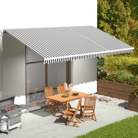 Tela de repuesto para toldo gris antracita y blanco 6x3 m de , Toldos - Ref: Foro24-311993, Precio: 77,99 €, Descuento: %